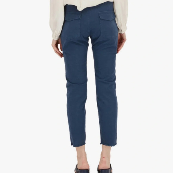 NILI LOTAN Jenna Marine Blue Mid-Rise Crop Pant size: 4 - Picture 2 of 12